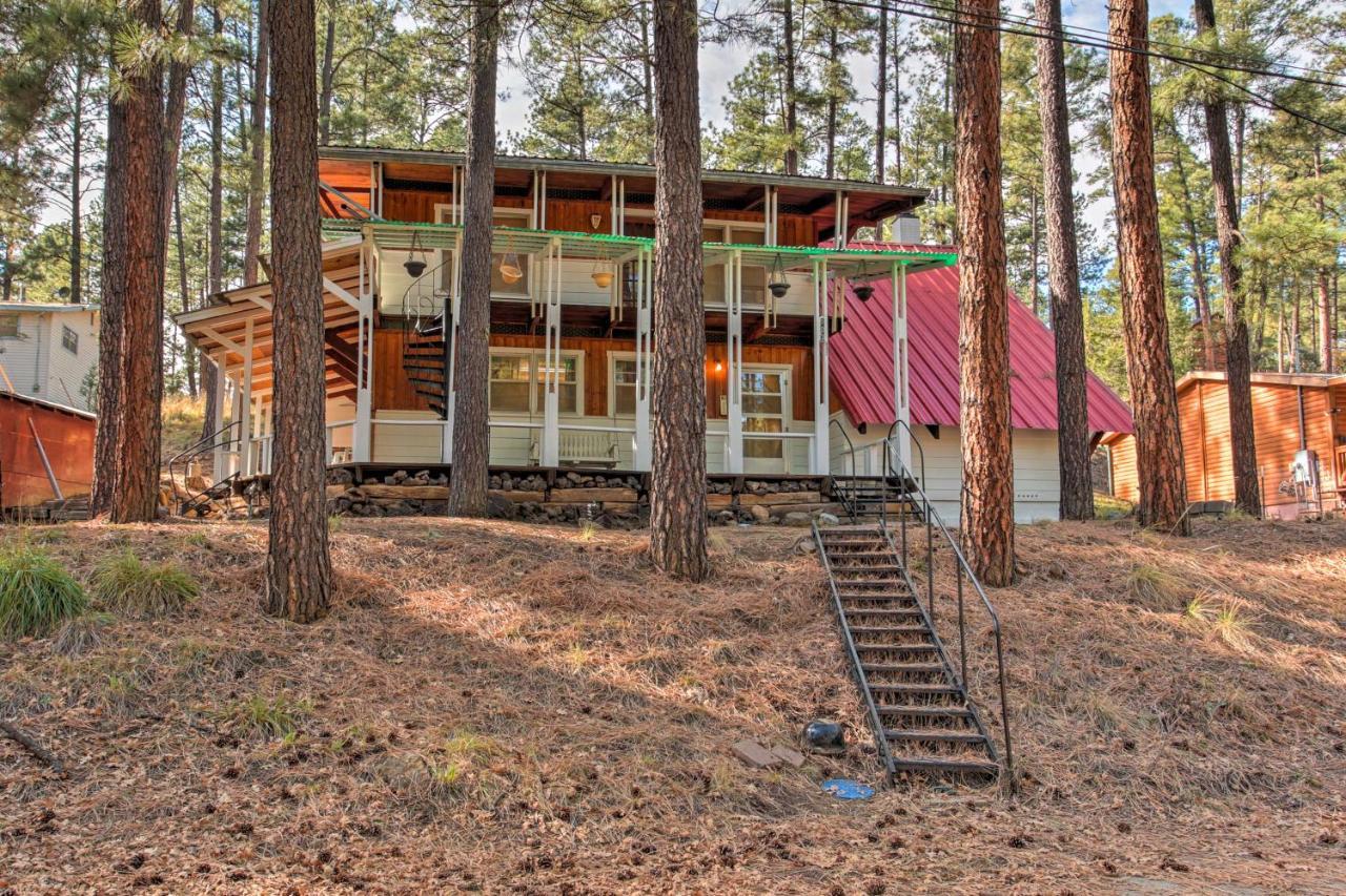Ruidoso Cabin With Forest Views And Covered Porch Exterior photo